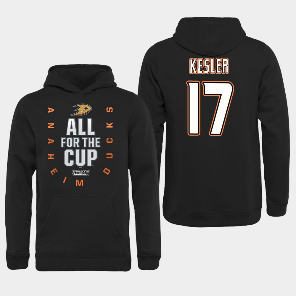 NHL Men Anaheim Ducks #17 Kesler Black All for the Cup Hoodie